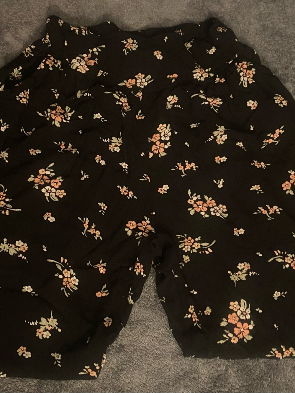 SO Black Floral Wide-Leg Trousers